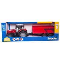 Трактор Massey Ferguson 7480 с прицепом-самосвалом